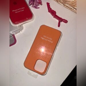 Orange iPhone 16 Pro Max Silicone Case brand new